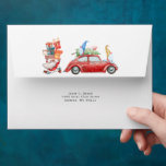 Cute Gnomes & Santa Pre-Addressed Christmas Envelope<br><div class="desc">Choose one of our beautiful envelopes to make your mailing unique and compliment your important correspondence. Make your holiday invitations and Christmas cards pop with our festive, iconic envelopes. Add your custom wording to this design by using the "Edit this design template" boxes on the right hand side of the...</div>