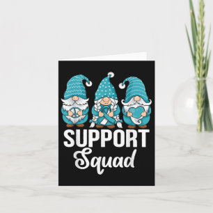 Cute Gnomes Support Squad Survivor Cervical Cancer Card