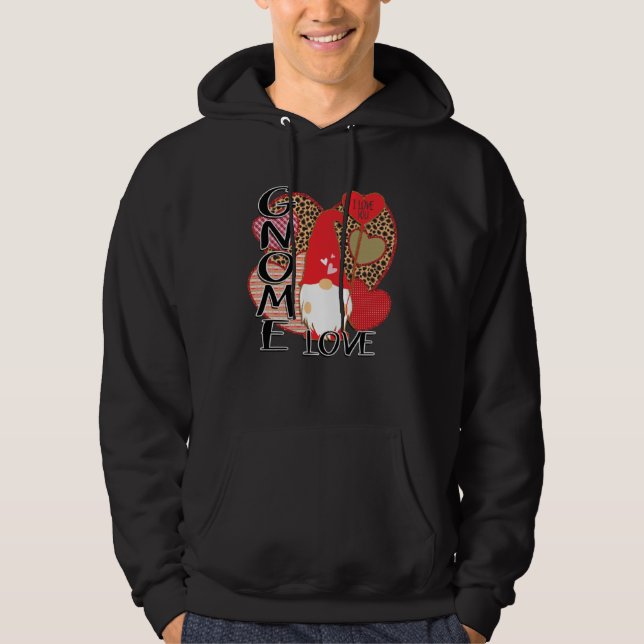 Cute Gnomes Valentines   Couple Matching Valentine Hoodie (Front)