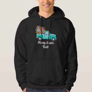Cute Gnomes With Bunny Ears Egg Hunting Truck East Hoodie