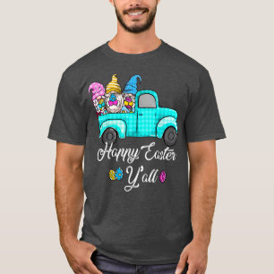 Cute gnomes with Bunny ears Egg Hunting truck East T-Shirt
