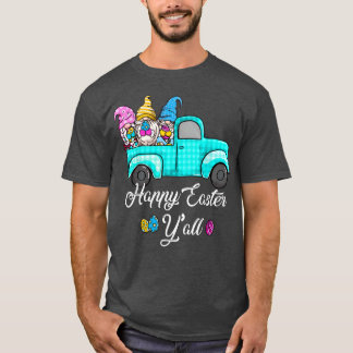 Cute gnomes with Bunny ears Egg Hunting truck East T-Shirt