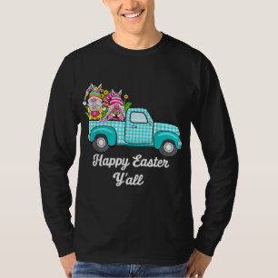 Cute gnomes with Bunny ears Egg Hunting truck East T-Shirt
