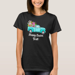Cute Gnomes With Bunny Ears Egg Hunting Truck East T-Shirt