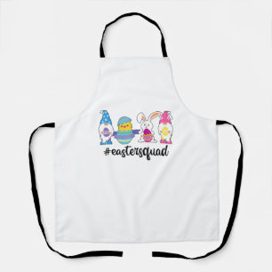 Cute Gnomies Bunnies Squad Easter Day Funny Rabbit Apron