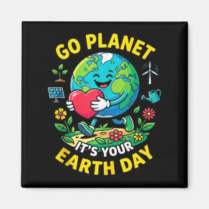Cute go planet earth day heart 2026 nature protect magnet