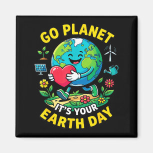 Cute go planet earth day heart 2026 nature protect magnet