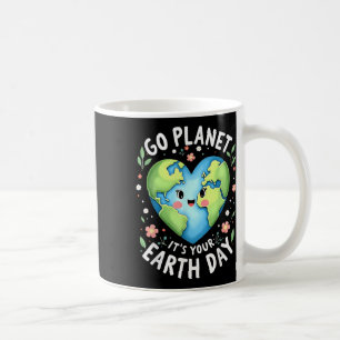 Cute Go Planet Its Your Earth Day 2025 Teacher Boy Coffee Mug