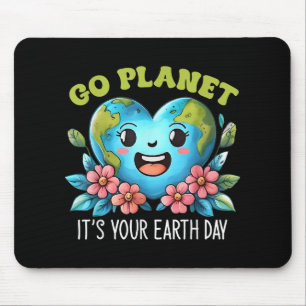 Cute Go Planet Its Your Earth Day 2025 Teacher Boy Mouse Pad