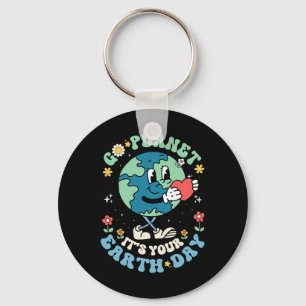 Cute Go Planet Its Your Earth Day 2025 Teacher Kid Key Ring