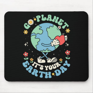 Cute Go Planet Its Your Earth Day 2025 Teacher Kid Mouse Pad