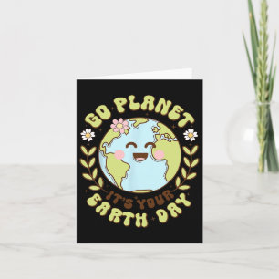 Cute Go Planet Its Your Earth Day Teacher Kids Ear Card