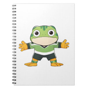 Cute Goalkeeper Frog Soccer Kawaii Design Notebook