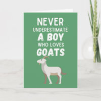 Cute Goat Cards For Baby Boys For Kids Farm