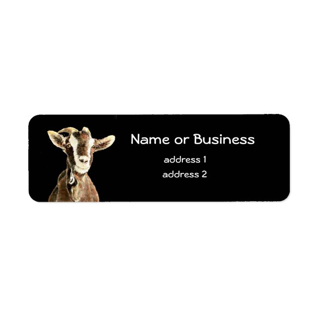 Cute Goat, Farm Animal, Pet Return Address Label (Front)