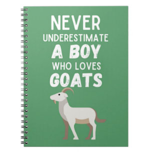 Cute Goat Gifts For Boys Farm For Kids Animal Notebook