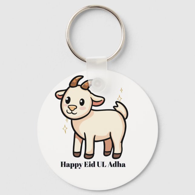 Cute Goat Happy Eid Ul Adha Keychain 2026  (Front)