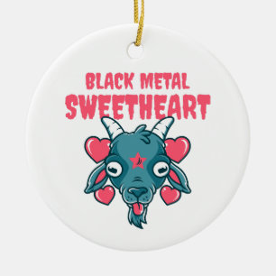 Cute Goat Head Baphomet Ceramic Ornament