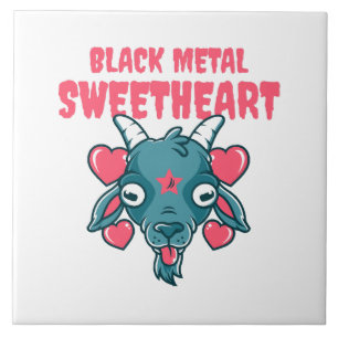  cute goat head baphomet ceramic tile