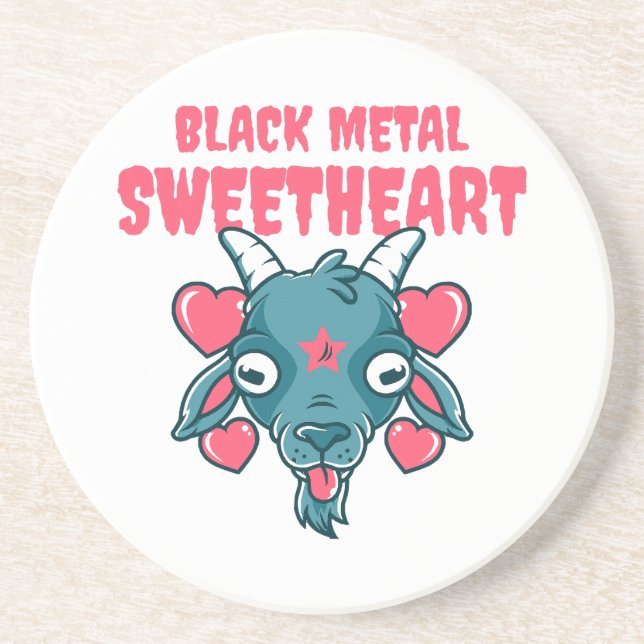  Cute Goat Head Baphomet Coaster (Front)