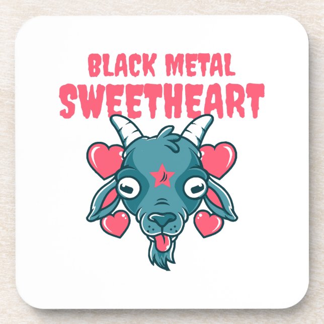  Cute Goat Head Baphomet Coaster (Front)