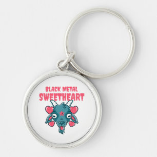 cute goat head baphomet key ring