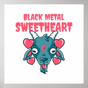 Cute Goat Head Baphomet Poster