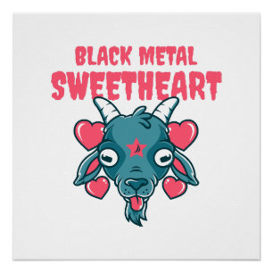 cute goat head baphomet poster