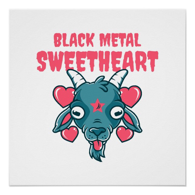  cute goat head baphomet poster (Front)