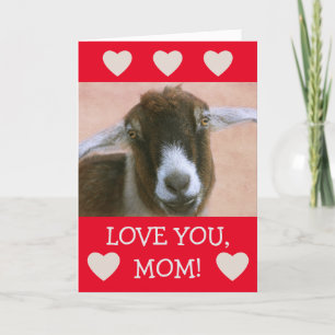 Cute Goat Mother's Day Holiday Card