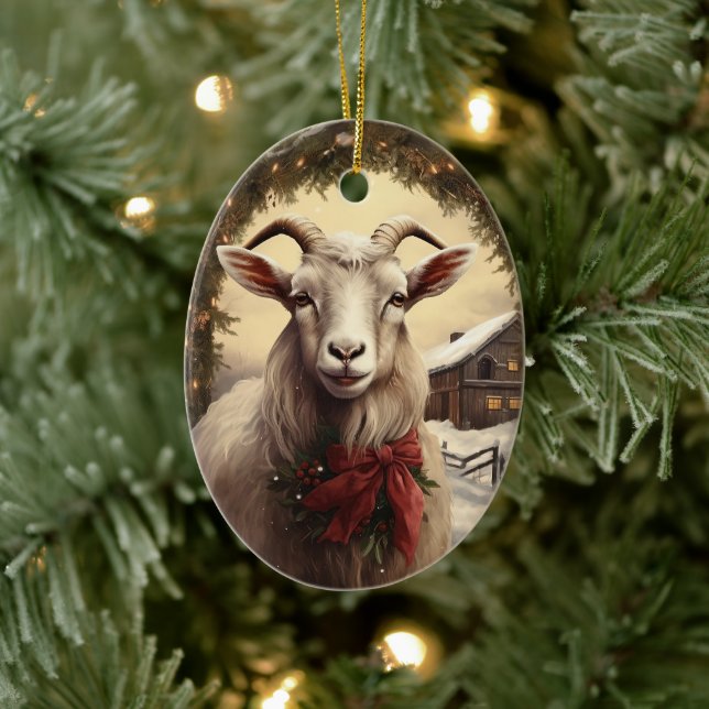 Cute Goat Ornament Decor, Gifts for Goat Lovers  (Tree)