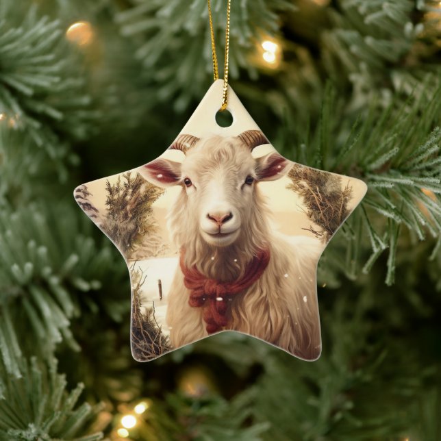 Cute Goat Ornament Decor, Gifts for Goat Lovers  (Tree)