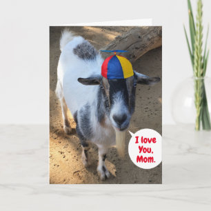 Cute Goat Photo Favourite Kid Mother's Day Card