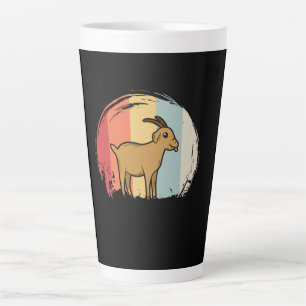 Cute Goat Retro Latte Mug