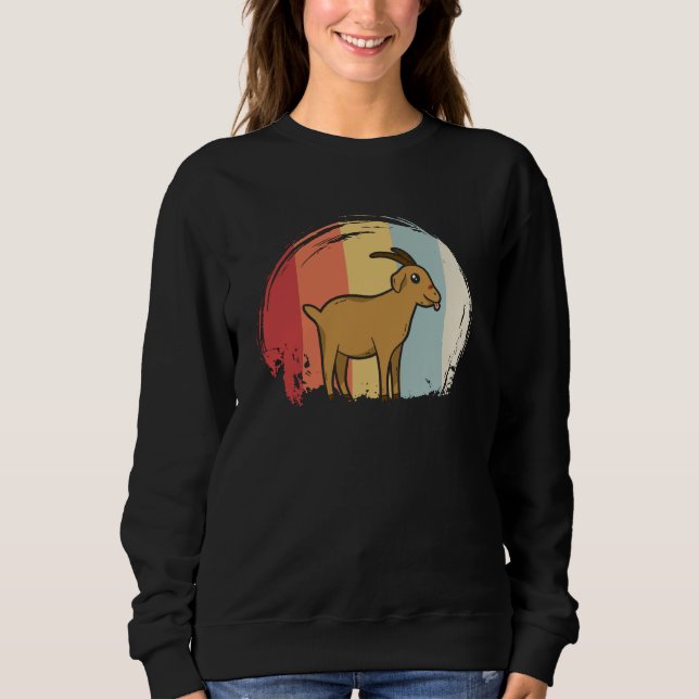 Cute Goat Retro Sweatshirt (Front)