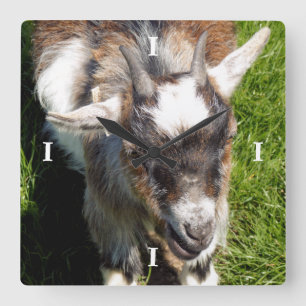 CUTE GOAT SQUARE WALL CLOCK