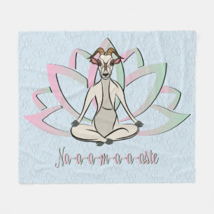 CUTE GOAT YOGA   Namaste GetYerGoat™ Fleece Blanket