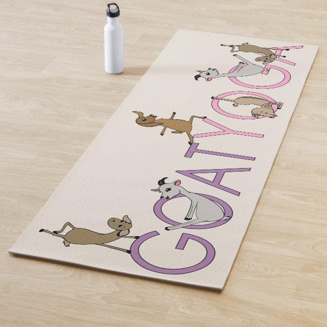 CUTE GOAT YOGA - PINK PURPLE YOGA MAT (In Situ)