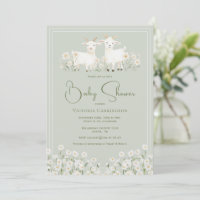 Cute Goats & Daisies Baby Shower