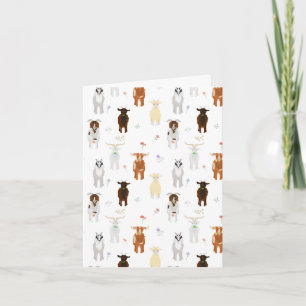 Cute Goats Farm Animals Card