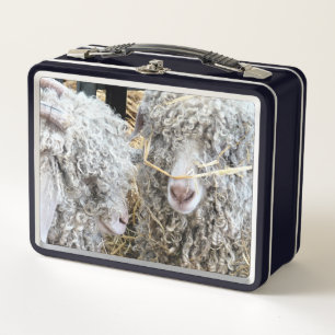 CUTE GOATS   METAL LUNCH BOX
