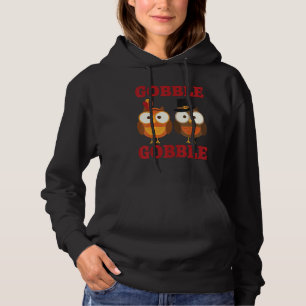 Cute Gobble Gobble Turkey Pilgrim Little Boys Than Hoodie