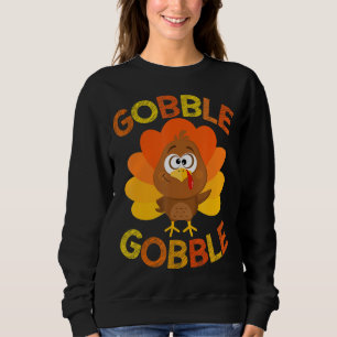 Cute Gobble Gobble Turkey Pilgrim Little Boys Than Sweatshirt