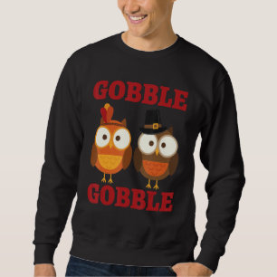 Cute Gobble Gobble Turkey Pilgrim Little Boys Than Sweatshirt