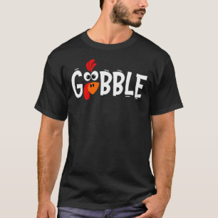 Cute Gobble Gobble Turkey Pilgrim Little Boys Than T-Shirt