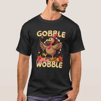 Cute Gobble Thankful Turkey Run Costume Thanksgivi T-Shirt