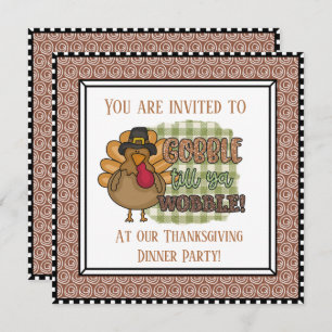 cute gobble wobble party Thanksgiving