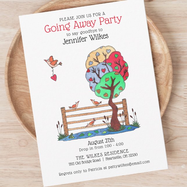 Cute Going Away Party Illustrated Invitation (Creator Uploaded)