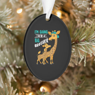 Cute Going To Be A Big Brother Giraffes Funny Ornament