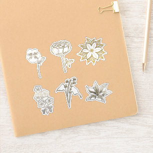 Cute Gold Abstract Flowers Part2